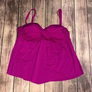 NWT Kenneth Cole Reaction Plus Size Tankini Top 1X